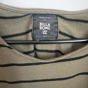 Billabong Olive Striped long sleeved top